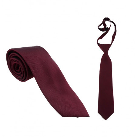 Vinröd slips  - Siden - Stor och liten