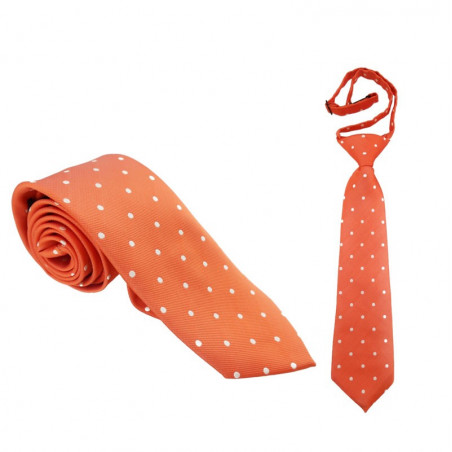 Orange prickig slips  - Microfiber - Stor och liten