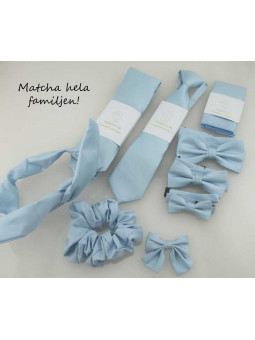 Babyblå slips  - Microfiber - Stor och liten