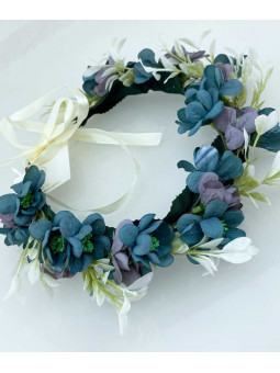 Blomsterkrans - Blå och lila
