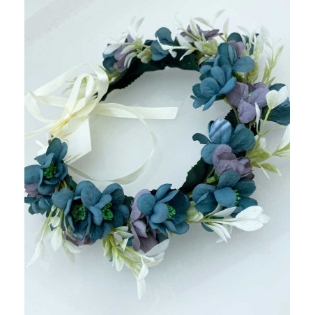Blomsterkrans - Blå och lila