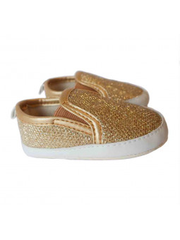 Baby-barnsko Glitter - Guld