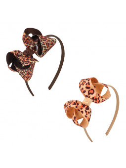 Hårrosett - Diadem Iris Stor Leopard