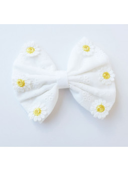 Vit Sommar hårklämma - Tusenskönor