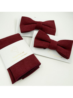 Vinröd fluga - Matt Soft