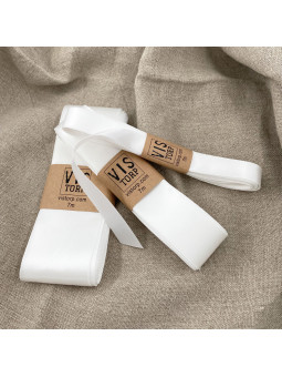 Vistorp Satinband - Off-White 1,5cm/3cm/5cm 7m långt
