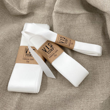 Vistorp Satinband - Off-White 1,5cm/3cm/5cm 7m långt