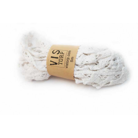 Vistorp Spetsband - Vitt 5m