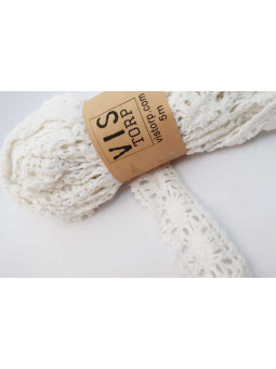 Vistorp Spetsband - Antikvitt 5m