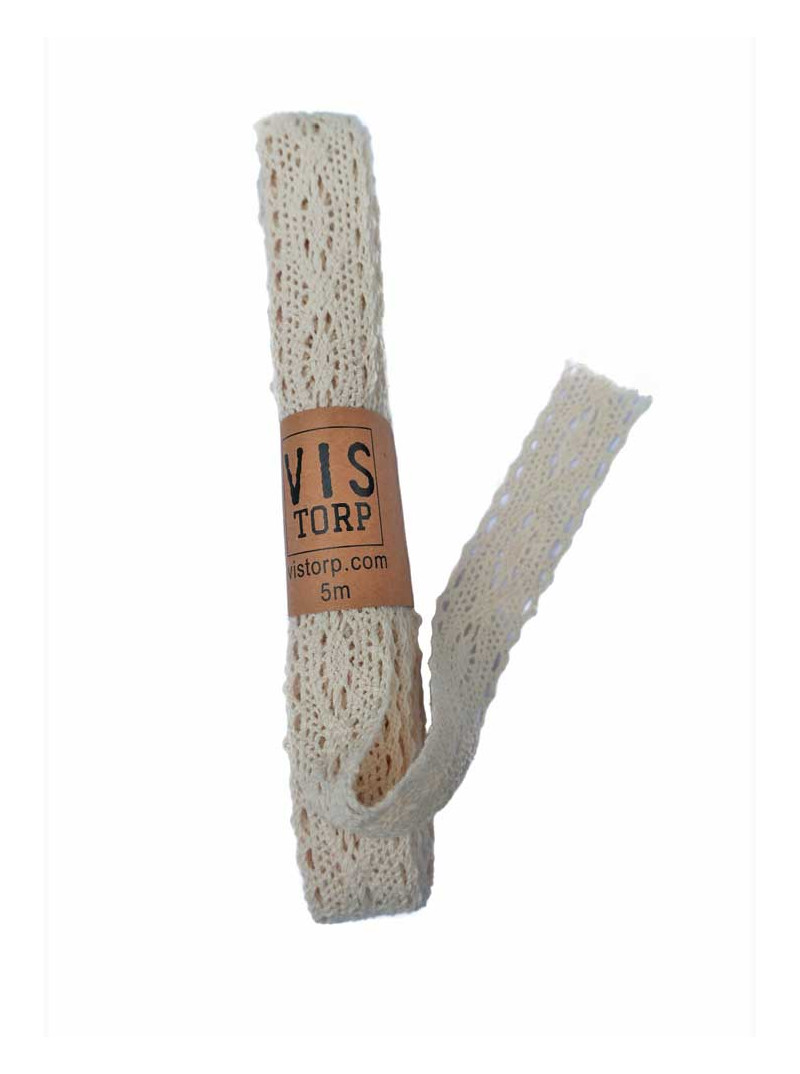 Vistorp Spetsband - Antikvitt 5m