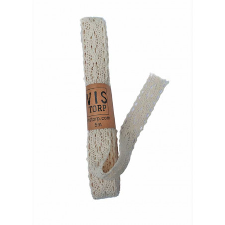 Vistorp Spetsband - Antikvitt 5m