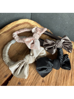 Hårsnodd Satin - Rosett