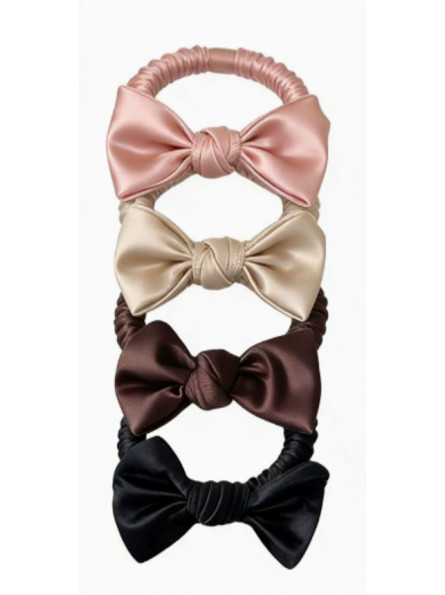 Hårsnodd Satin - Rosett